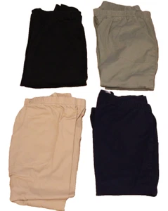 Lot 4 2X d&co Denim Company Cotton Womens Shorts Pockets Black Green Navy Cream - Picture 1 of 10