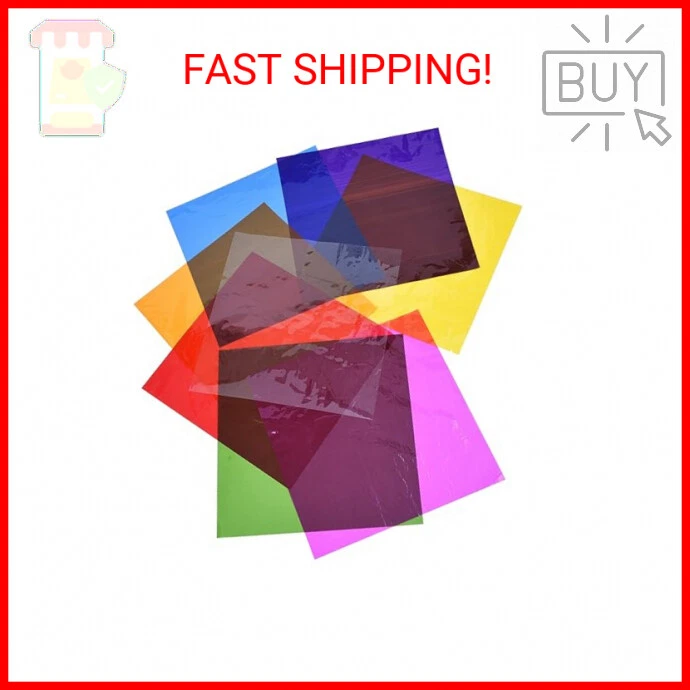 Outus Cello Sheets Cellophane Wraps 8 by 8 Inch 8 Colors 104 4336872236