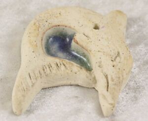 Studio pottery dolphin ornament 1.5 inches tall marine animal collectable