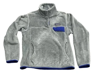 Pullover Patagonia Synchilla para mujer pequeño 1/4 Snap-T gris azul polar 51884 - Imagen 1 de 11