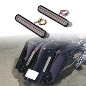 LED Saddlebag Light Integrated Tail Lights For Harley Rear Fender Vertical Mount - Picture 1 of 9