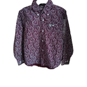 Wrangler Western Plaisley Shirt Boys Size XS Cowboy Rodeo - Picture 1 of 5
