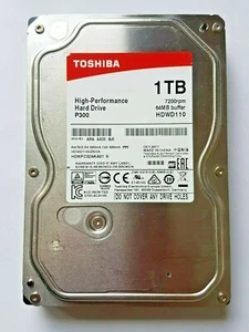 1 TB SATA Toshiba P300 High Performance HDKPC32AKA01 S HDWD110 7200rpm 64MB 3.5 - Picture 1 of 1