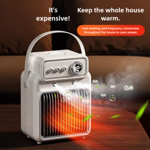 Electric Space Heater Mini Room Heater Cold Warm Humidifier Fast AU Plug 1500W - Picture 1 of 10