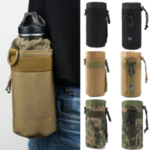 Tactical Water Bottle Pouch Molle Waterproof Kettle Bag Holder with Drawstring