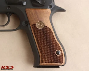 KSD Brand Jericho 941 F / FS Compatible Walnut Grips Diamond - Picture 1 of 2