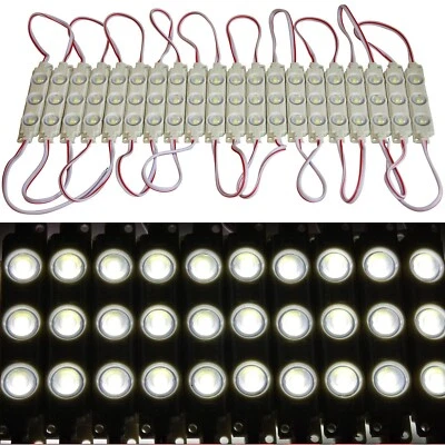 LED-MAFIA 20X LED 3SMD Kette Module kaltweiß weiß 12V wasserdicht Werbetechnik Beleuchtung