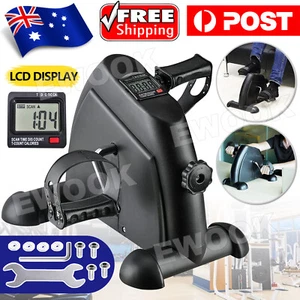 PORTABLE EXERCISER MINI BIKE TRAINER EXERCISE MACHINE DESK HOME GYM PEDAL CYCLE - Picture 1 of 9