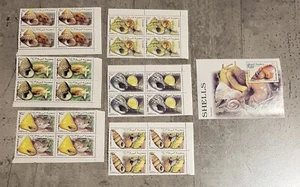 SOMALI REPUBLIC SHELLFISH-SHELLS IN BLOCKS OF FOUR &BLOCK MNH - Picture 1 of 1