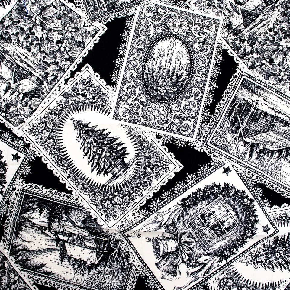 Traditions Moda Cotton Quilting Fabric Sentimental Studios Black 15891 FQ 18x22 - Image 1 of 3