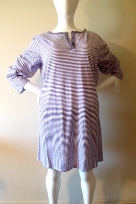 CHARTER CLUB Intimates Blue Stripes Night gown 2XL 100% Cotton - Image 1 of 2