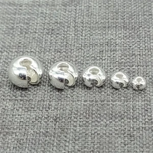 Cuentas de cubierta de engarce de plata esterlina 925 2,5 mm 3 mm 4 mm 5 mm 6 mm - Imagen 1 de 5