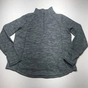 St. John's Bay Active Sweatshirt Mens Size L Gray Marled Athletic Fleece 1/4 Zip - Picture 1 of 11