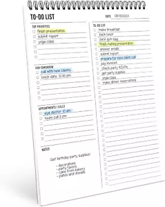 To Do List Notepad 8.5X11" - Has Multiple Functional Sections - Large Size, 52 S - Picture 1 of 12