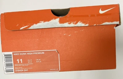 EMPTY BOX 2007 Nike Dunk High Premium Rustic Ostrich Size 11 316424-241 - Image 1 of 4