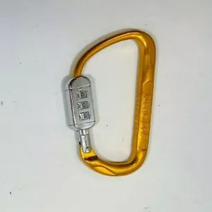 Gear Lok Kombikarabiner GOLD - NEU - für Schlüssel Fahrräder Schließfach Rucksack (1) - Bild 1 von 1