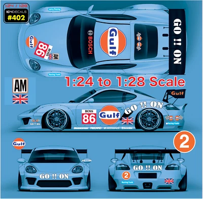 G U L F  Water Slide Decal White Toner  1/24 - 1/28 RC Model Dicast Hot! #402 - Image 1 of 4