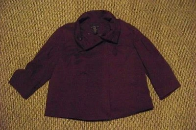womens attention brown poly blend 3/4 sleeve jacket size medium - Image 1 of 2