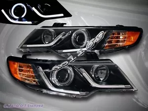 FIT 2010-2013 FORTE COUPE/ FORTE CCFL HALO RIM R8 STRIP PROJECTOR HEADLIGHTS G2 - Foto 1 di 2
