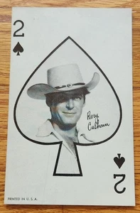 Rory Calhoun Western Aces Arcade Card TV Movie 2 of Spades USA Vintage 1950s - Picture 1 of 1