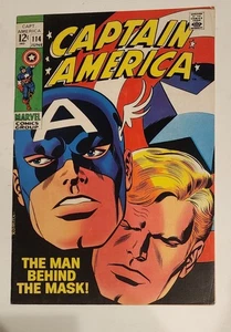 CAPTAIN AMERICA #114 ROMITA CLASSIC LUCIDO 9.0 BIANCO 1969 - Foto 1 di 3