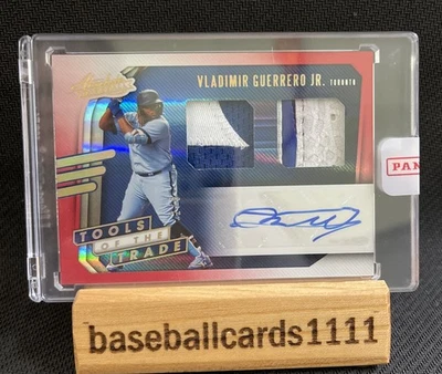 2021 Absolute Baseball Vladimir Guerrero Jr Tools of Trade Patch Auto 2/5 B2 - Image 1 of 3