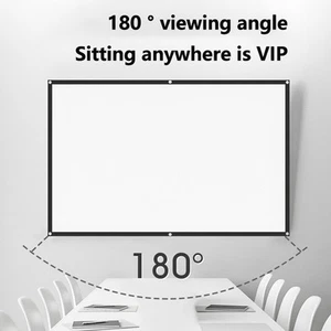 84 100 120 Inch 16:9 3:4 Projector Screen Curtain HD Display Screen Home Cin _wa - Bild 1 von 23