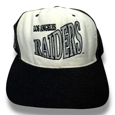 Vintage Los Angeles Raiders Wave Logo Snapback Nutmeg Hat NFL Pinwheel USA - Image 1 of 4