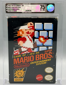 Super Mario Bros Nintendo NES Mattel Canada Oval SOQ Sealed VGA 75 Graded