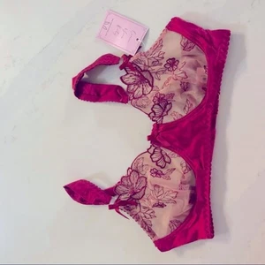 Kaiserin Mini roter Spitzen Seiden BH XS+ siehe Größentabelle 30DD - Bild 1 von 7