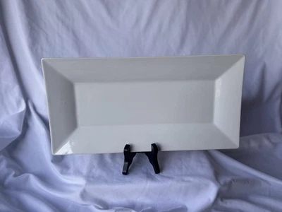 Plain White 15" by 7.5" Serving Platter Made in Portugual - Image 1 of 4