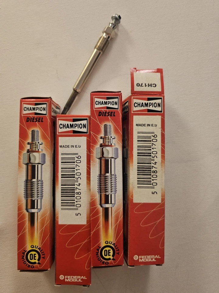 4XNEW GLOG PLUGS CHAMPION MADE IN GERMANY FOR CITROEN PEUGEOT 2.0HDI 2.2HDI - Image 1 of 4