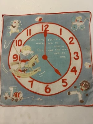 1940’s Clock Hankie - Image 1 of 4