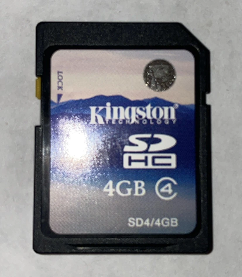 4GB Kingston SDHC SD C4 Memory Card SD4 Camera, Camcorder, Made In Japan - Image 1 of 3