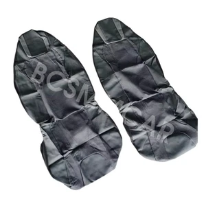 2x High Back Bucket Car Chair Seat Covers PU Leather Breathable Pad Black/Gray - Picture 1 of 13
