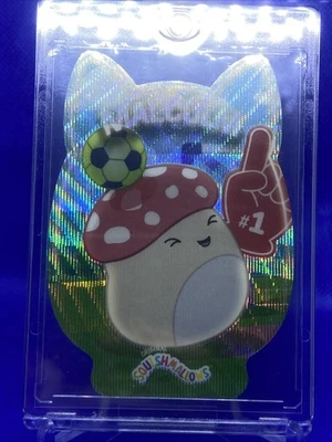 2024 Panini Squishmallow Malcolm Die Cut Prizm /10 GOLD WAVE Mushroom - Image 1 of 4