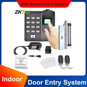 Türzugangskontrollsystem biometrischer Fingerabdruck zkteco, Magnetschloss, 2 Fernbedienungen - Bild 1 von 10