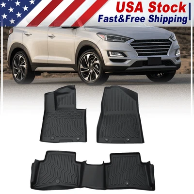 For 2019-2021 Hyundai Tucson 2017-2022 Kia Sportage Floor Mats All-Weather TPE - Image 1 of 4