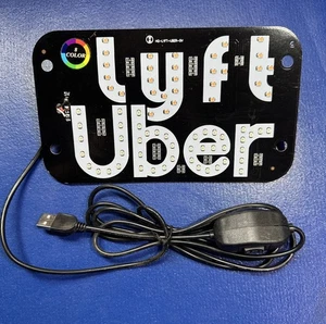 Transport LED Sign for app rider glow light for windowshield•8 Color•7.5”x4.25” - Picture 1 of 4