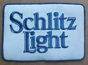 SCHLITZ LIGHT 2 X 3 inch small embroidered Beer PATCH Milwaukee WISCONSIN 1970's - Picture 1 of 1