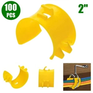 100 Stück 2" Snap-On Sattel für Trense Ring Befestigung Kabel Kabel Draht Management - Bild 1 von 1