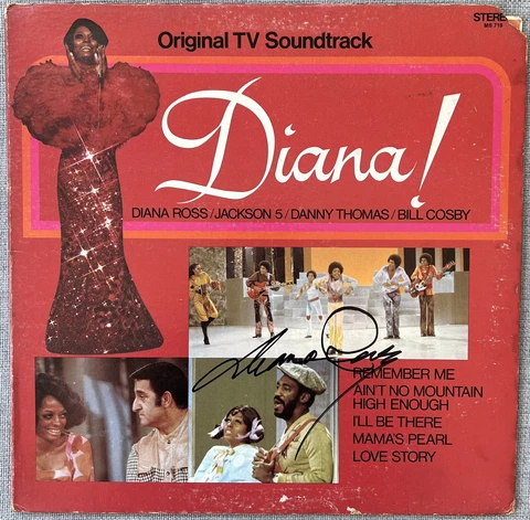 Diana Ross Signed In Person DIANA! Vinyl Record LP - Authentic, RARE Cover