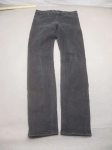 Pantalones de mezclilla ajustados Madewell talla 26X32 para hombre negros mezcla de algodón elásticos tiro medio 437 - Imagen 1 de 9