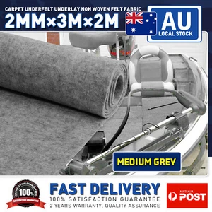 3mx2m Medium Gray Carpet Underlay Underfelt Boat Car Marine Yacht Re-Upholstery - Picture 1 of 22