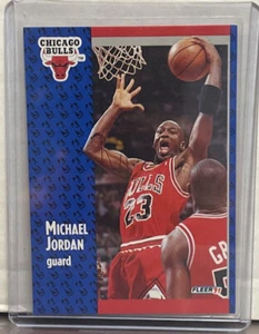 1990/91 Fleet NBA Michael Jordan Chicago Bulls Card #29  - Imagen 1 de 2