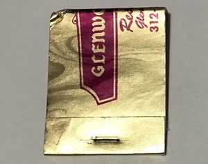 Vintage Gold Matchbook Glenwood Oaks Restaurant Glenwood, IL Illinois Matches - Picture 1 of 6
