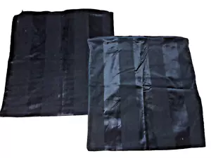 IKEA PIPRANKA VELVET BLUE DAMASK STRIPES (2) PILLOW COVERS 20 X 20 - Picture 1 of 3