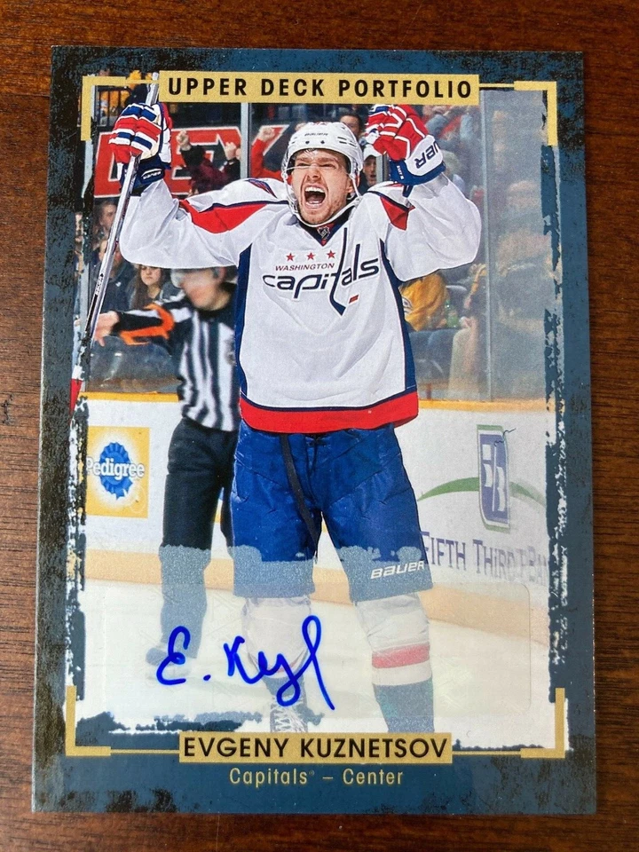 2015-16 Upper Deck Portfolio Autograph Evgeny Kuznetsov Auto Capitals - Image 1 of 2