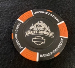 Ficha de póker Harley Davidson Old Pueblo de Tucson, Arizona/negro y naranja  - Imagen 1 de 3