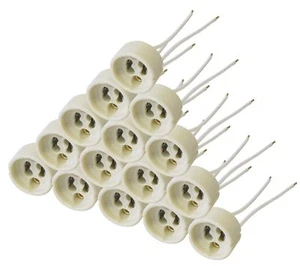 15x GU10 Lampen Fassung mit Aderendhülsen Sockel Halogen LED Fassungen 15 Stück - Bild 1 von 3